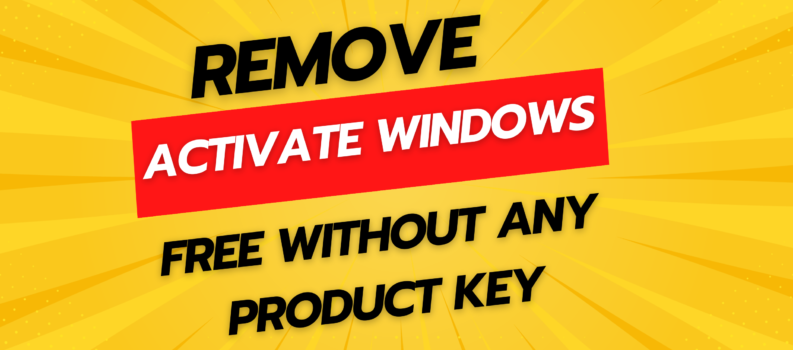 Remove Activate Windows 10 Pro for free Without any Product Key